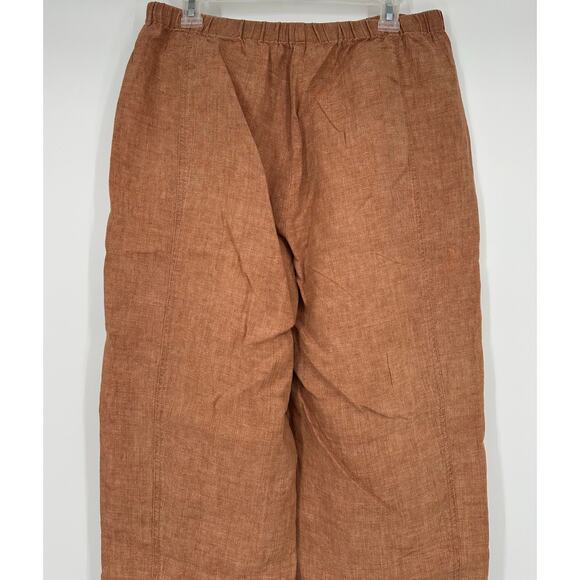 Eileen Fisher Washed-Organic-Linen Délavé Lantern Pants - Picture 6 of 8